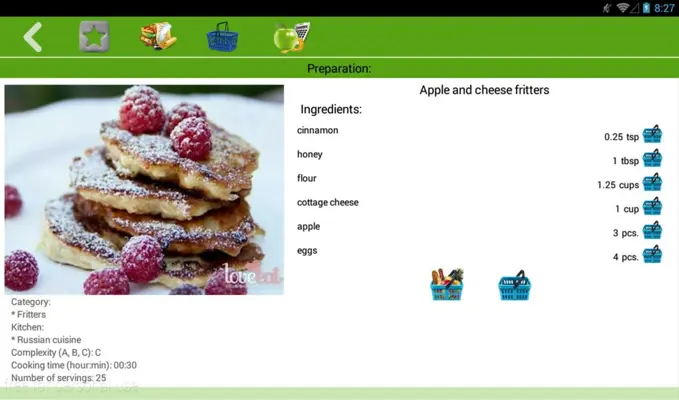 Pancakes recipes android App screenshot 1